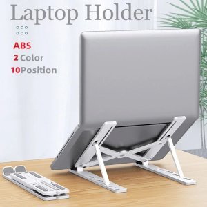 Metal Laptop Stand | Portable Aluminum Folding Adjustable Laptop Stand - Compatible with all sizes of Laptop