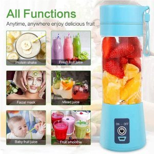 Portable Electric 6-Blade Juicer and Milkshake Maker