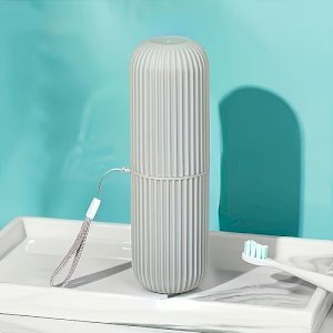 Travel Toothbrush Kit – Compact Set with Portable Case, Rinsing Cup, and Toothpaste Holder, Alcohol-Free, Lightweight and Easy to Carry, Perfect for On-the-Go Oral Care Essentials