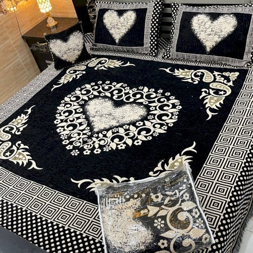 5PC Velvet Jaquard Bed Sheet