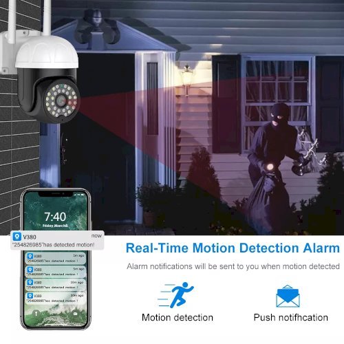 HD 1080P Wifi PTZ Outdoor Camera Pan/Tilt Onvif Wireless IP Camera