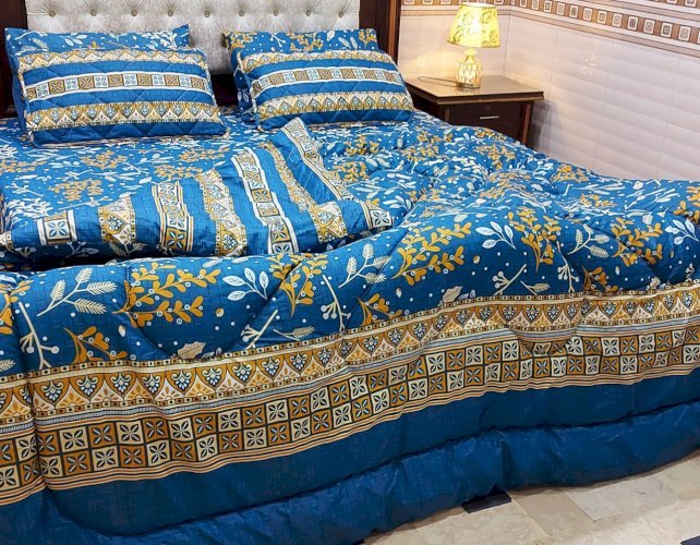 6PC Vicky Razzai, , Bedsheet , Pellow