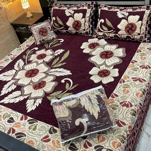 5PC Velvet Jaquard Bed Sheet