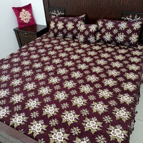 4PC Velvet Jacquard BedSheet
