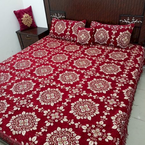 4PC Velvet Jacquard BedSheet
