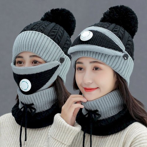 Women Winter Cap and Neck and Warm Face Cover Neck Scarf Girls Ladies Cap and Neck / Face Warmer