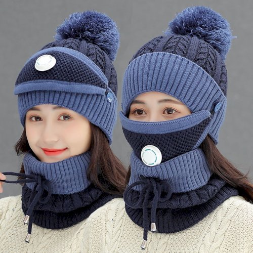 Women Winter Cap and Neck and Warm Face Cover Neck Scarf Girls Ladies Cap and Neck / Face Warmer