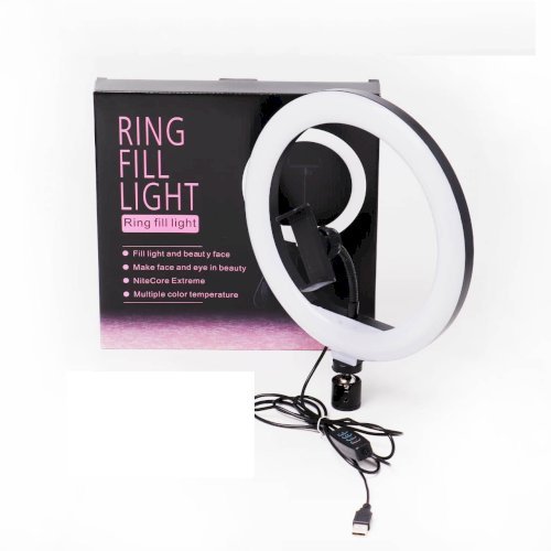 Ring Light 26 cm Metal Ball-head and Mobile Holder ( 3 Colors Modes )