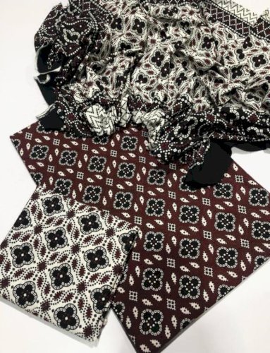 Ajrak Cotton 3pc dress