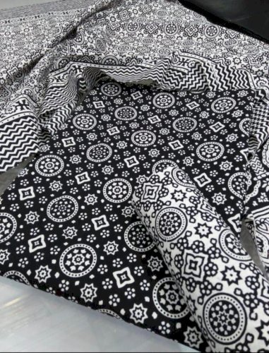 Ajrak Cotton 3pc dress