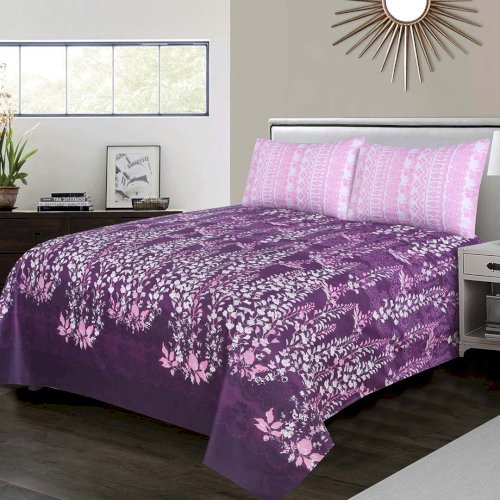3Pcs Doublebed Bed sheets Set King Size- 100% Cotton