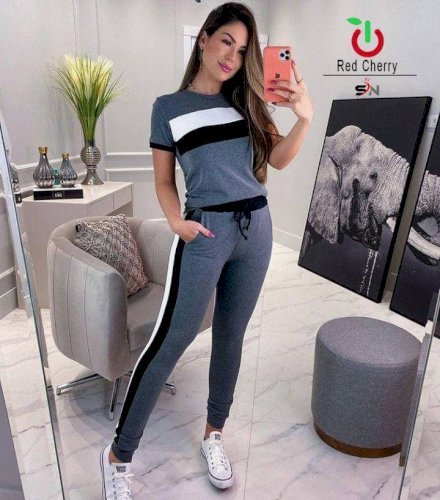 2 Pcs Women Printed Night Suit