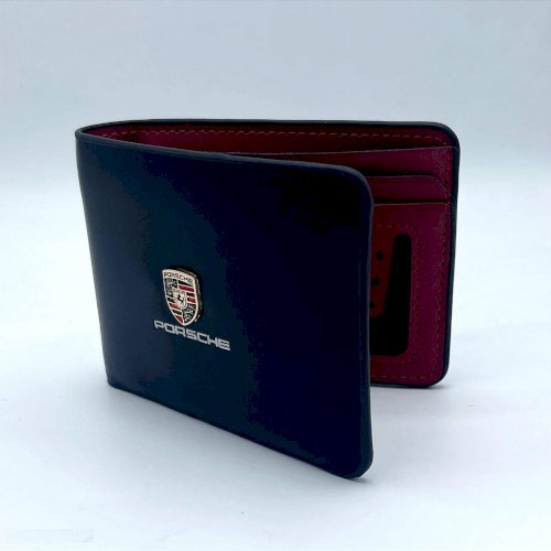 Men Leather Plain Bifold Wallet 