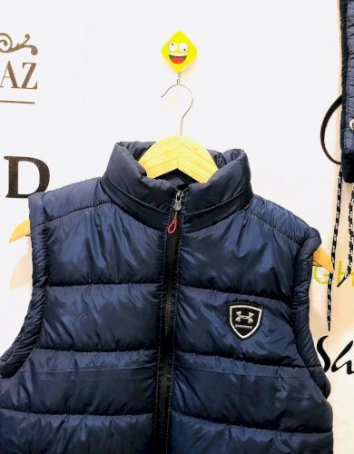 1 P Men Stitched Parachute Quilted Plane Sleeveless Jackets 