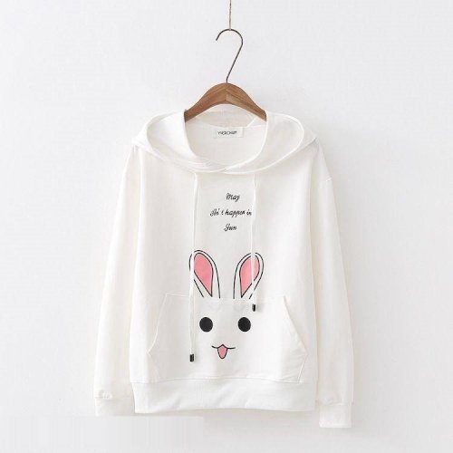 Girls Winter Rabbit Hoddie (White)