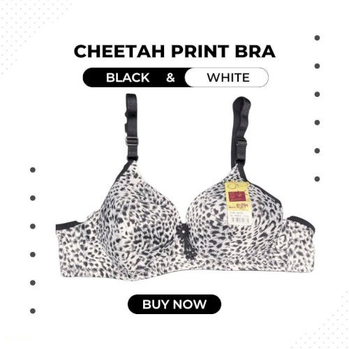 Women Cheetha Print Padded Bra