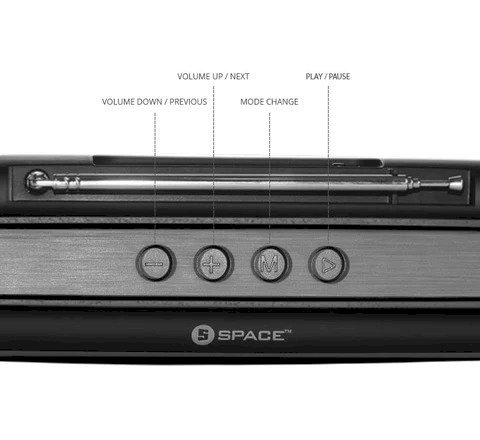 Space Echo Portable Wireless Speaker EC803, Bluetooth, USB Flash, Micro SD Card and Aux Function