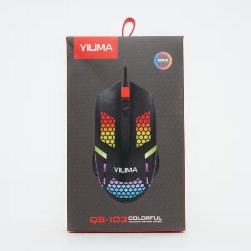 Colorful RGB Light Wired Gaming Mouse QS-103 Yilima