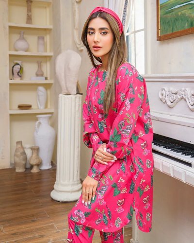 Pink Breeze-2PC Digital Printed Cotton Suit