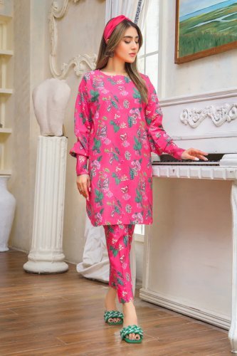 Pink Breeze-2PC Digital Printed Cotton Suit