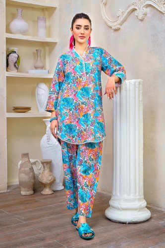 Harmony Haven-2PC Digital Printed Cotton Suit