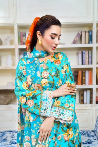 Daisy Dreams-3PC Printkari Cotton Suit