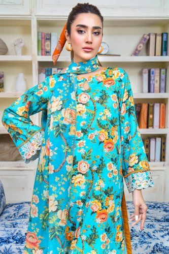 Daisy Dreams-3PC Printkari Cotton Suit