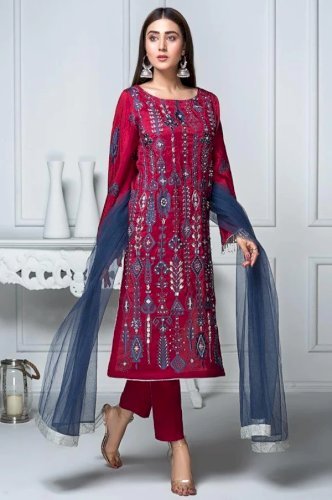 FL-0007 - Folk Lolk- Gota-Tilla  Embroidery Dress Without Dupatta