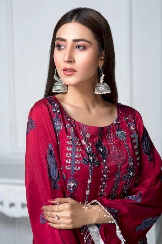 FL-0007 - Folk Lolk- Gota-Tilla  Embroidery Dress With Cotton Net Dupatta 