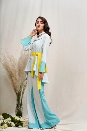 May Day- ROCOB- 04-Peplum Top With Boot Cut Pant XL