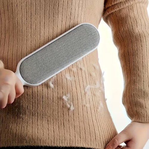 2Pcs Reusable Pet Hair Remover Brush – Double-Sided Static Cleaner for Cats & Dogs, Ideal for Sofa, Carpet & Clothes, Durable Polypropylene Material