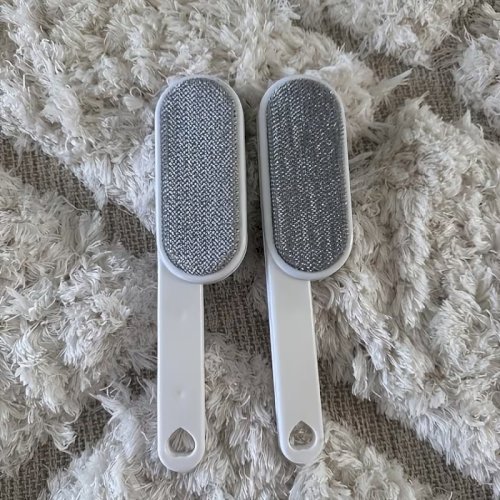 2Pcs Reusable Pet Hair Remover Brush – Double-Sided Static Cleaner for Cats & Dogs, Ideal for Sofa, Carpet & Clothes, Durable Polypropylene Material