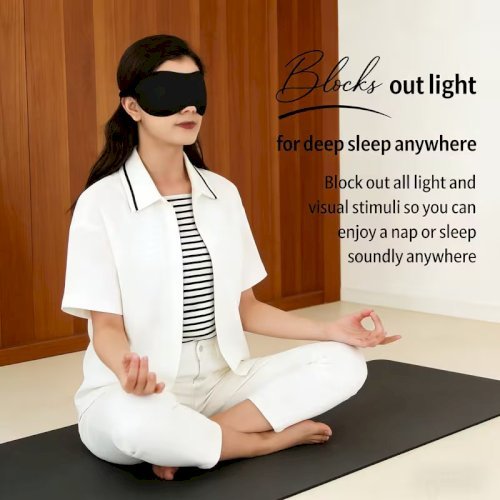 1pc Luxurious Sleep Eye Mask – Soft & Breathable Material, Adjustable Strap, Lightweight Hypoallergenic Design, Ideal for Travel, Home, Naps, and Thoughtful Gift for Parents – Latex & Moisturizer Free