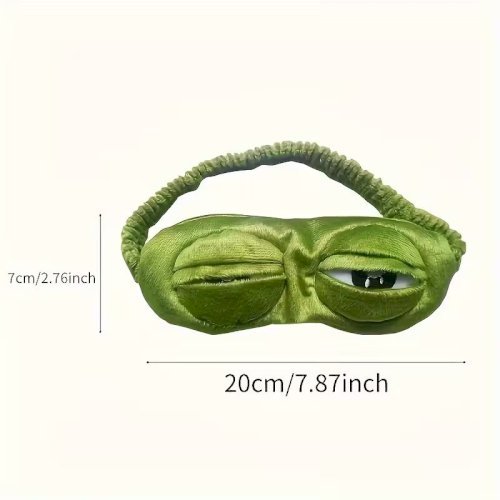 1pc Cuddlebuddy Frog Plush Sleep Mask – Soft & Comfortable Eye Cover for Naps, Restful Sleep, and Power Outages, Suitable for Normal Skin, Lanolin-Free Material