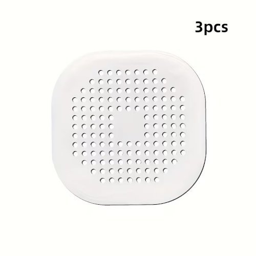 3-Pack Silicone Drain Strainers – Hair Catcher, Plug & Stopper for Sink and Bathtub, Durable Plastic Filters, Versatile Bathroom & Kitchen Accessories for Home and Garden
