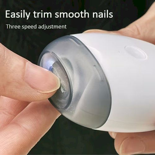 Smart Electric Nail Clipper – No-Mess, LED Light, 3-Speed Adjustable, USB Rechargeable, Safe for Children & Elderly