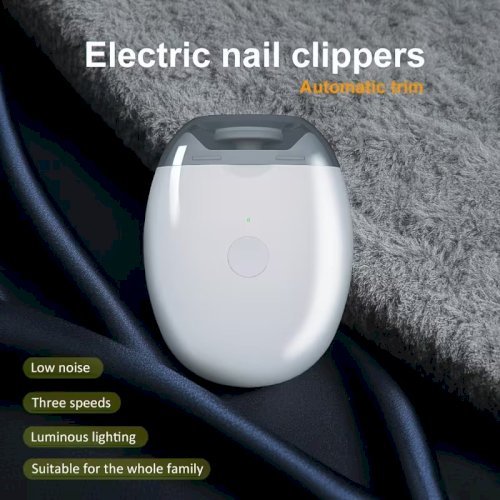 Smart Electric Nail Clipper – No-Mess, LED Light, 3-Speed Adjustable, USB Rechargeable, Safe for Children & Elderly
