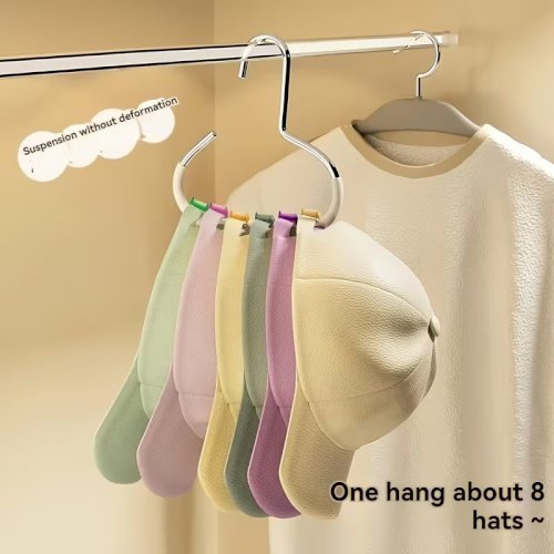 Multi-Pack Storage Hooks (1/2/4/5 pcs) – Non-Slip Stainless Steel Hanging Rack, Each Holds Up to 8 Hats, Ideal for Wardrobes, Belts, Ties, Scarves, Underwear, and Dorm Rooms