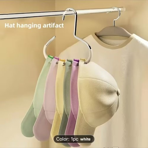 Multi-Pack Storage Hooks (1/2/4/5 pcs) – Non-Slip Stainless Steel Hanging Rack, Each Holds Up to 8 Hats, Ideal for Wardrobes, Belts, Ties, Scarves, Underwear, and Dorm Rooms