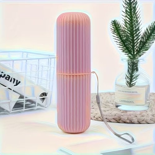 Travel Toothbrush Kit – Compact Set with Portable Case, Rinsing Cup, and Toothpaste Holder, Alcohol-Free, Lightweight and Easy to Carry, Perfect for On-the-Go Oral Care Essentials